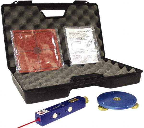 Laseraim - 500 Ft. Max Measuring Range, Red Beam Laser Level Kit - Includes Carry Case, LTA3 Targets, LTAL1 Tripod Mount and Magic Level - Makers Industrial Supply