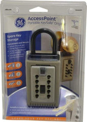 Supra - Push Button Combination, Portable Key Safe - Brass Finish - Makers Industrial Supply