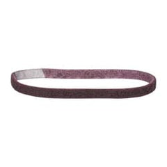 3M - 1/2" Wide x 18" OAL, Aluminum Oxide Abrasive Belt - Aluminum Oxide, Medium, Nonwoven, Series SC-BS - Makers Industrial Supply