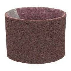 3M - 3-1/2" Wide x 15-1/2" OAL, Aluminum Oxide Abrasive Belt - Aluminum Oxide, Medium, Nonwoven, Series SC-BS - Makers Industrial Supply