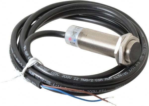 Eaton Cutler-Hammer - NPN, 5mm Detection, Cylinder Shielded, Inductive Proximity Sensor - 2 Wires, IP67, 20 to 250 VAC, M18x1 Thread, 2.54 Inch Long - Makers Industrial Supply