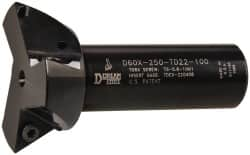 Dorian Tool - 60° Included Angle, 2-1/2 Inch Max Cutting Diameter, 3 Inserts, 1 Inch Shank Diameter, TDEX 220408-EN Insert Style, Indexable Dovetail Cutter - 3-1/2 Inch Overall Length - Makers Industrial Supply