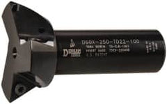 Dorian Tool - 60° Included Angle, 2-1/2 Inch Max Cutting Diameter, 3 Inserts, 1 Inch Shank Diameter, TDEX 220408-EN Insert Style, Indexable Dovetail Cutter - 3-1/2 Inch Overall Length - Makers Industrial Supply