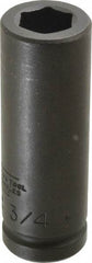 Proto - 3/4" Drive 3/4" Deep Thin Wall Impact Socket - 6 Points, 4" OAL - Makers Industrial Supply