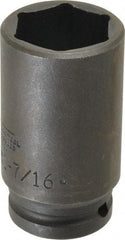 Proto - 3/4" Drive 1-7/16" Deep Thin Wall Impact Socket - 6 Points, 3-1/2" OAL - Makers Industrial Supply