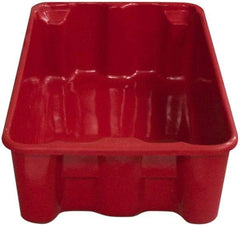 MFG Tray - 300 Lb Load Capacity Red Fiberglass Tote Container - Stacking, Nesting, 24.3" Long x 14.8" Wide x 8" High - Makers Industrial Supply