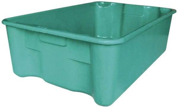 MFG Tray - 300 Lb Load Capacity Green Fiberglass Tote Container - Stacking, Nesting, 19.3" Long x 12-1/2" Wide x 6" High - Makers Industrial Supply