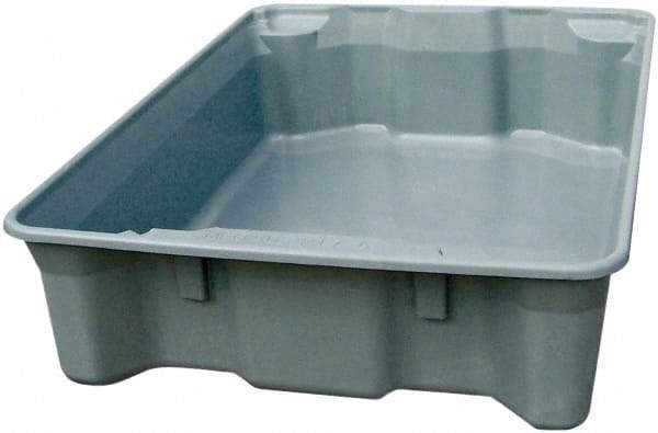 MFG Tray - 500 Lb Load Capacity Gray Fiberglass Tote Container - Stacking, Nesting, 25.3" Long x 18" Wide x 10" High - Makers Industrial Supply