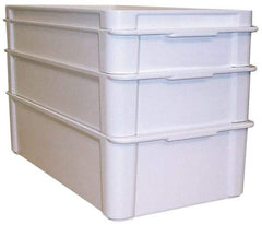 MFG Tray - 150 Lb Load Capacity White Fiberglass Tote Container - Stacking, 22" Long x 12" Wide x 1.3" High - Makers Industrial Supply