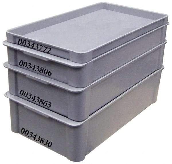 MFG Tray - 200 Lb Load Capacity Gray Fiberglass Tote Container - Stacking, 23.4" Long x 12" Wide x 3.1" High - Makers Industrial Supply