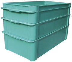 MFG Tray - 300 Lb Load Capacity Green Fiberglass Tote Container - Stacking, 23.4" Long x 12" Wide x 6" High - Makers Industrial Supply