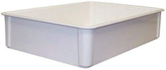 MFG Tray - 400 Lb Load Capacity White Fiberglass Tote Container - Stacking, 25.8" Long x 17.8" Wide x 6" High - Makers Industrial Supply