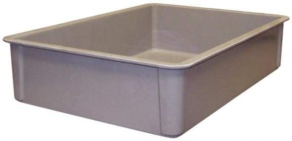 MFG Tray - 400 Lb Load Capacity Gray Fiberglass Tote Container - Stacking, 25.8" Long x 17.8" Wide x 6" High - Makers Industrial Supply