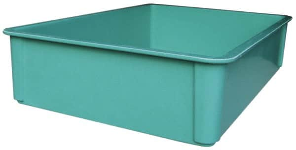 MFG Tray - 400 Lb Load Capacity Green Fiberglass Tote Container - Stacking, 25.8" Long x 17.8" Wide x 6" High - Makers Industrial Supply