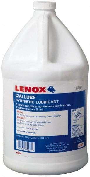 Lenox - C/AL, 1 Gal Bottle Sawing Fluid - Synthetic, For Cutting, Near Dry Machining (NDM) - Makers Industrial Supply