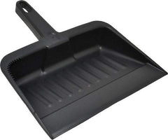 Rubbermaid - 12-1/4" Wide x 2-5/8" High, Handheld Dustpan - Plastic Body, 5" Plastic Handle, Black - Makers Industrial Supply