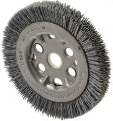 Anderson - 4-1/4" OD, 5/8" Arbor Hole, Crimped Nylon Wheel Brush - 7/16" Face Width - Makers Industrial Supply