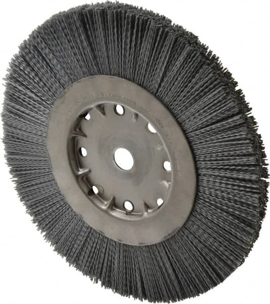 Anderson - 10" OD, 3/4" Arbor Hole, Crimped Nylon Wheel Brush - 1" Face Width - Makers Industrial Supply