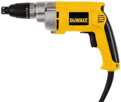 DeWALT - Pistol Grip Handle, 2,500 RPM, 132 In/Lb Torque, Electric Screwdriver - 1/4" Bit Holder, 110 Volts, 6.5 Amps - Makers Industrial Supply