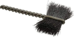 Anderson - 1-1/16" Diam Flat Steel Tube Brush - 0.005" Filament Diam, 5/8" Brush Length, 2-1/4" OAL, 1/8" Diam Shank - Makers Industrial Supply