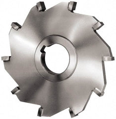 Made in USA - 4" Diam x 5/8" Width of Cut, 4 Teeth, Carbide Tipped Side Milling Cutter - Straight Teeth, Uncoated - Makers Industrial Supply