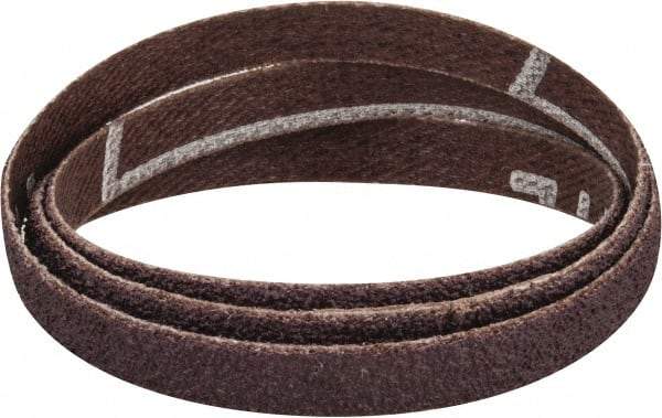 Norton - 1/4" Wide x 18" OAL, 60 Grit, Aluminum Oxide Abrasive Belt - Aluminum Oxide, Medium, Coated, Series R283 - Makers Industrial Supply