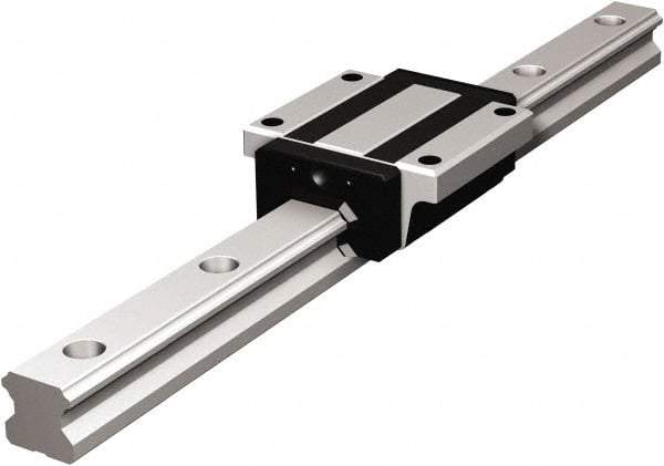 THK - 2,520mm OAL x 34mm Overall Width x 29mm Overall Height 4 Way HSR Rail - 80mm Between Holes, 9 x 14 x 12mm Hole Size - Makers Industrial Supply