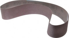 3M - 3" Wide x 48" OAL, 80 Grit, Aluminum Oxide Abrasive Belt - Aluminum Oxide, Medium, Coated, X Weighted Cloth Backing, Series 341D - Makers Industrial Supply