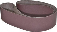 3M - 3" Wide x 60" OAL, 120 Grit, Aluminum Oxide Abrasive Belt - Aluminum Oxide, Fine, Coated, X Weighted Cloth Backing, Series 241D - Makers Industrial Supply