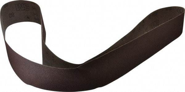 3M - 3" Wide x 72" OAL, 80 Grit, Aluminum Oxide Abrasive Belt - Aluminum Oxide, Medium, Coated, X Weighted Cloth Backing, Series 341D - Makers Industrial Supply