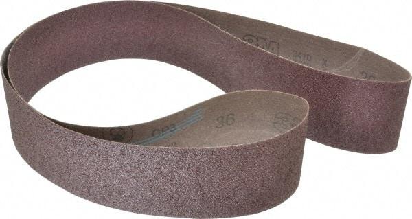 3M - 3" Wide x 72" OAL, 36 Grit, Aluminum Oxide Abrasive Belt - Aluminum Oxide, Very Coarse, Coated, X Weighted Cloth Backing, Series 341D - Makers Industrial Supply