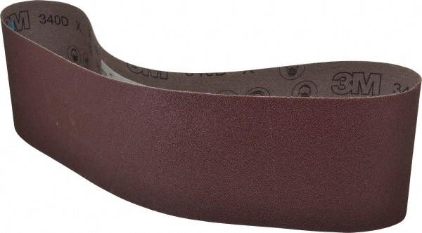 3M - 6" Wide x 48" OAL, 50 Grit, Aluminum Oxide Abrasive Belt - Aluminum Oxide, Coarse, Coated, X Weighted Cloth Backing, Series 340D - Makers Industrial Supply