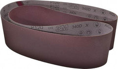 3M - 6" Wide x 89" OAL, 120 Grit, Aluminum Oxide Abrasive Belt - Aluminum Oxide, Fine, Coated, X Weighted Cloth Backing, Series 240D - Makers Industrial Supply