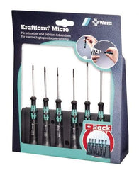 Wera - 6 Piece, 0.9 to 3mm Micro Hex Driver Set - Comes in Display Box - Makers Industrial Supply