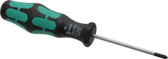 Wera - #0, 5-1/2" OAL, Standard Phillips Screwdriver - 2-3/8" Blade Length, Round Shank, Ergonomic Handle - Makers Industrial Supply