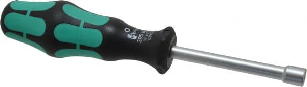 Wera - 1/4" Hollow Shaft Nutdriver - Ergonomic Handle, 6-3/4" OAL - Makers Industrial Supply