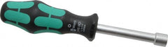 Wera - 7/16" Hollow Shaft Nutdriver - Ergonomic Handle, 7-3/4" OAL - Makers Industrial Supply