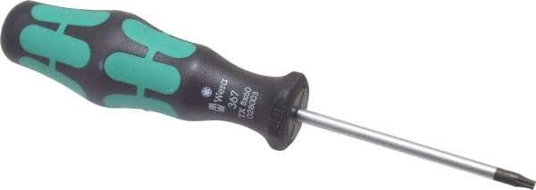 Wera - T8 Torx Driver - 2-3/8" Blade Length, 5-1/2" OAL, Ergonomic Handle - Makers Industrial Supply