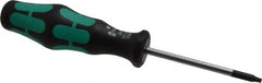 Wera - T9 Torx Driver - 2-3/8" Blade Length, 5-1/2" OAL, Ergonomic Handle - Makers Industrial Supply