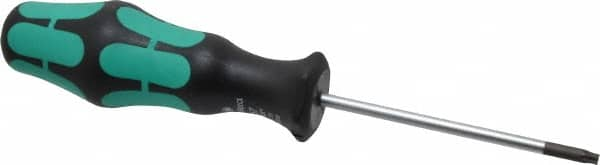 Wera - T15 Torx Driver - 3-3/16" Blade Length, 6-7/8" OAL, Ergonomic Handle - Makers Industrial Supply