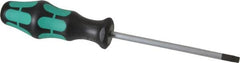 Wera - T30 Torx Driver - 4-1/4" Blade Length, 8-3/4" OAL, Ergonomic Handle - Makers Industrial Supply