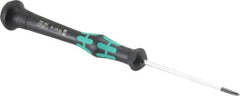 Wera - #00, 6-1/8" OAL, Electronic/Electrostatic Phillips Screwdriver - 2-3/8" Blade Length, Round Shank, Ergonomic Handle - Makers Industrial Supply