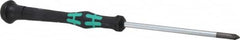 Wera - #1, 6-1/8" OAL, Electronic/Electrostatic Phillips Screwdriver - 3-1/8" Blade Length, Round Shank, Ergonomic Handle - Makers Industrial Supply