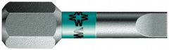 Wera - T30 Torx Bit - 1/4" Hex Drive, 1" OAL - Makers Industrial Supply