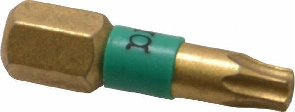 Wera - T20 Torx Bit - 1/4" Hex Drive, 1" OAL - Makers Industrial Supply