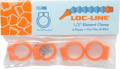 Loc-Line - Unthreaded, 1/2" Hose Inside Diam, Coolant Hose Element Clamp - For Use with 1/2" Loc-Line Modular Hose System, 4 Pieces - Makers Industrial Supply