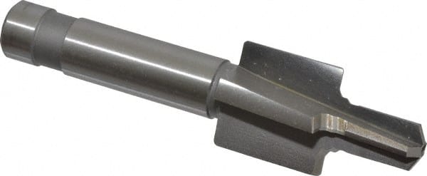 Made in USA - 7/16-20" Port, 0.888" Spotface Diam, 1/4" Tube Outside Diam, Reamer Pilot, Straight Shank, High Speed Steel Porting Tool - Makers Industrial Supply