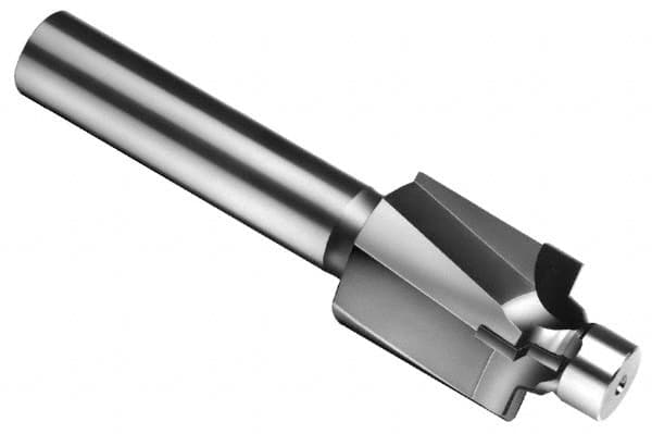 Made in USA - 1/2-20" Port, 0.926" Spotface Diam, 5/16" Tube Outside Diam, Plain Pilot, Straight Shank, Carbide Tipped Porting Tool - Makers Industrial Supply