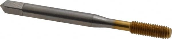 Balax - M5x0.80 Metric Coarse D4 Thread Limit Bottoming Thread Forming Tap - High Speed Steel, TiN Finish, 2-3/8" OAL, 7/8" Thread Length, Right Hand Thread, Series BXMB - Makers Industrial Supply