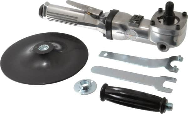 Value Collection - 7" Wheel Diam, 4,500 RPM, Pneumatic Angle & Disc Grinder - 5/8-11 Spindle - Makers Industrial Supply